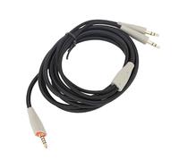 Aramox Cable de Auriculares para MMX100 OFC Cable Trenzado de 3,5 Mm a Doble de 3,5 Mm de Repuesto para Auriculares de PC 2 M sin Pérdidas Micrófono Transparente para Juegos Música Películas en (GREY)