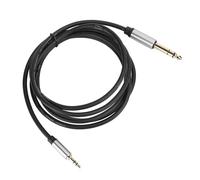 Aramox Cable de de 3,5 Mm a 6,5 Mm Cable Adaptador de Macho a Macho Aleación de Aluminio Línea de Conexión de Sonido HiFi Plug and Play de 1,8 M para Amplificador de Altavoz de Teléfono (1,8 m)