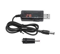 Aramox Cable de Enrutador de Banco de Energía con Pantalla HD Salida de 9V 12V para Internet Ininterrumpido Cable de Refuerzo de Banco de Energía USB para Módem óptico de Enrutador