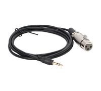 Aramox Cable de Micrófono Hembra TRS a XLR de 3,5 Mm, Adaptador de Audio Estéreo con Funda de Goma, Interconexión de 1,5 M para Micrófonos, Altavoces, Reproductores de DVD, Grabación Multimedia