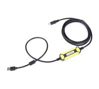 Aramox Cable de Programación PLC, Carcasa de PVC Impermeable, Indicador LED Incorporado, Longitud de 2,5 M para Programadores USB de la Serie FX1S FX1N FX2N FX3U