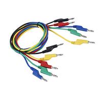 Aramox Cables con Conector Banana de Alto Voltaje P1036, 5 uds., 1M, 4mm, Cables de Prueba con Cubiertas de Plástico Aisladas para Multímetro