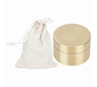 Aramox Caja de Almacenamiento de Latón, Contenedor de Monedas de Latón Hecho a Mano, 13x8 Cm, Caja Redonda Sellada para Pastillas, Joyería, Hojas de té, Acabado de Oxidación Retro para Uso en