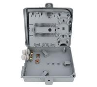Aramox Caja de Distribución de Fibra óptica, Caja de Distribución de Fibra ABS para PC, de Montaje en Pared para Almacenamiento de Bobinado de Empalme de Fibras ópticas