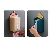 Aramox Caja de Pañuelos Montada en la Pared, Dispensador de Pañuelos de Plástico Montado en la Pared con Pasta sin Taladros, Aberturas Dobles, Salida Ampliada de Gran Capacidad para Baño, Cocina,