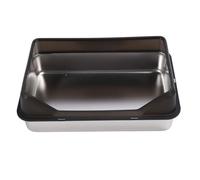 Aramox Caja de para Gatos Cerrada de Acero Inoxidable, Paredes Laterales Altas, Tapa Antisalpicaduras, Control de Olores para un Entorno Higiénico, 1 Accesorio Incluido (Black)