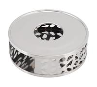 Aramox Calentador de Tetera Calentador de Tetera de Acero Inoxidable de Velas Hueco de 15 X 5 Cm con Portavelas Acabado Brillante Estructura Compacta para Uso en Juegos de té en el Hogar (Agujero