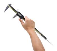Aramox Calibrador Vernier Digital, Calibre Vernier Electrónico de Acero Pantalla LED de Precisión de 0-300 Mm 0,01 Mm con Rodillo para el Pulgar y Estuche para Inspección de Fabricación y Uso en