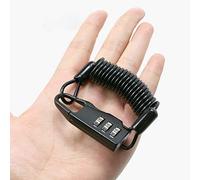 Aramox Candado de Cable con Resorte para Bicicleta, Aleación de Aluminio Liviana, Candado Portátil Ajustable para Casco para Ciclistas y Viajeros (SILVER)