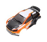 Aramox Carcasa Ligera para Carrocería RC, Ventanas de ala Trasera, Diseño Prepintado, Compatible con SanYao 1203 1/12 4W D RC Drift Car, Carrocería de PVC con capó de Fibra de Car (Orange)