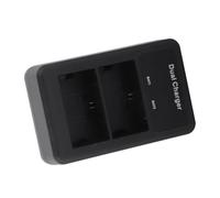Aramox Cargador de Batería para Cámara E6, Doble USB con Pantalla de | Entrada de carga de 5 V, carga simultánea de doble ranura, construcción compacta ABS, accesorio de trabajo para fotografía