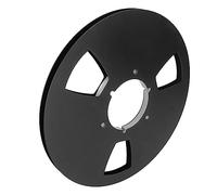 Aramox Carrete de Cinta de 10,5 Pulgadas y 1/4 de Pulgada, Carrete Vacío de Aleación de Aluminio con 3 Orificios Resistentes Al Viento para Grabación Profesional y Uso Universal (Black)
