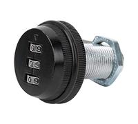 Aramox Cerradura de Combinación, Cerradura con Contraseña para Gabinete de Aleación de Zinc, Código de 3 Dígitos, Rosca de 30 Mm Fácil de Configurar para Cajones, Gabinetes, Buzones de Correo, (BLACK)