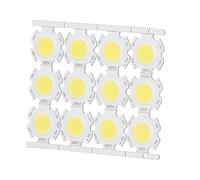 Aramox Chip de Luz LED COB de Alta Potencia, Material de Aluminio, Iluminación Suave, Cuentas de Lámpara de 12 Piezas para Lámparas de Bricolaje, Brillo de 450 Lm, Ideal para Uso en Interiores (luz