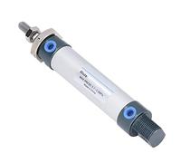 Aramox Cilindro Cilindro de Aleación de Aluminio Diámetro de 20 Mm Doble Acción 0,1 a 0,8 MPa PT1 Actuador Neumático Compacto de 8 Puertos para Equipos de Automatización y Uso de Reparación (MAL20*25)