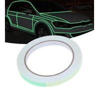 Aramox Cinta Luminosa, Cinta Fluorescente Impermeable para Señalización de Seguridad, Uso Versátil en Interiores y Exteriores, Adhesivo Verde, 10mm X 10m