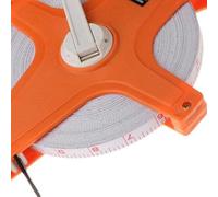 Aramox Cinta Métrica Portátil, Construcción de Fibra de Vidrio, Cinta Métrica de Doble Cara de 100 Metros para Proyectos y Construcción Al Aire Libre (50 metros)