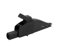 Aramox Clip Eléctrico Latón PA Clip de Seguridad Aislado 32A 1000V 39,5 Mm Apertura 4 Mm Enchufe Tipo Banana de Prueba Eléctrico para Carga de Batería de Automóvil Probador de Voltaje Uso de