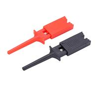 Aramox Clips de Gancho de Prueba Planos Clamp/Holder de Sonda Grabber Pruebas Eléctricas, Trabajo de Baja Frecuencia, Fácil de Instalar, de Resorte Fuerte, Lámina de Cobre Chapada, Latón Niquelado