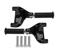 Aramox CNC Aluminio Motocicleta Pasajero Pedal De Reposapiés Trasero Pedal De Descanso Trasero, Apto Para 883 1200 XL 04-13, Negro