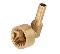 Aramox Codo de Púa de Manguera de Latón, Conector de Tubería de Latón de Rosca Hembra G1 2, Opciones de 8 Mm, 10 Mm, 12, 14, 16, Adaptador de Junta de Conector de 90 Grados para Uso de Manguera