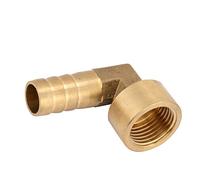 Aramox Codo de Púa de Manguera de Latón, Conector de Tubería de Latón de Rosca Hembra G1 2, Opciones de 8 Mm, 10 Mm, 12, 14, 16, Adaptador de Junta de Conector de 90 Grados para Uso de Manguera