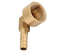 Aramox Codo de Púa de Manguera de Latón, Conector de Tubería de Latón de Rosca Hembra G1 2, Opciones de 8 Mm, 10 Mm, 12, 14, 16, Adaptador de Junta de Conector de 90 Grados para Uso de Manguera