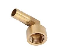 Aramox Codo de Púa de Manguera de Latón, Conector de Tubería de Latón de Rosca Hembra G1 2, Opciones de 8 Mm, 10 Mm, 12, 14, 16, Adaptador de Junta de Conector de 90 Grados para Uso de Manguera
