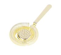 Aramox Colador de Cócteles, Colador de Barra de Acero Inoxidable con Resorte de Alta Densidad para Bar en Casa, Filtros de Cubitos de Hielo y Frutas para Coctelería y Fiestas (GOLD)