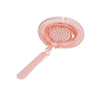 Aramox Colador de Cócteles, Colador de Barra de Acero Inoxidable con Resorte de Alta Densidad para Bar en Casa, Filtros de Cubitos de Hielo y Frutas para Coctelería y Fiestas (oro rosado)