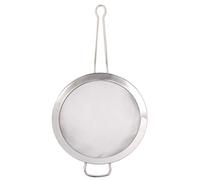 Aramox Colador de Malla de Acero Inoxidable Filtro de Malla Fina 20 X 37 Cm Tamiz de Harina para Drenar Aceite Tamizar Harina y Enjuagar Alimentos con Cuenco Cóncavo Largo