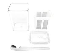 Aramox Colador de Yogur Griego con Malla, Capacidad de 1100 Ml | Acero Inoxidable 304, Filtro de Malla Fina para Colador de Suero, Tapa de ABS, Tarro de PET, Reutilizable, Uso para Leche