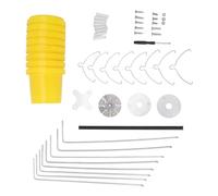 Aramox Comedero para Pájaros con Noria, Estructura de Hierro Resistente, 8 Cubos para Estación Dinámica de Alimentación de Pájaros Al Aire Libre, para Entusiastas de los y Decoración de Jardín