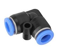 Aramox Conector de Aire Neumático de Conexión Rápida Conector de Tubo de Ajuste a Presión de Codo Igual de Plástico Paquete de 10 PV 4 6 8 10 12 Mm 32 a 140 F Rotación 360 para Equipos de (PV-8（8mm）)