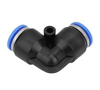 Aramox Conector de Aire Neumático de Conexión Rápida Conector de Tubo de Ajuste a Presión de Codo Igual de Plástico Paquete de 10 PV 4 6 8 10 12 Mm 32 a 140 F Rotación 360 para Equipos de