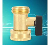 Aramox Conector de Válvula Manguera de Jardín Cierre de Bola Latón 3/4 Dn20 Recto Uso de Agua de un Paso Completo sin Restricciones Trabajo Pesado Nan Nan Suministros de Jardinería