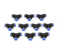 Aramox Conector Rápido Neumático de 10 Piezas, Accesorios de Línea de Aire de 3/8 Pulgadas y 10 Mm para Junta de Tubo, con Diseño a Presión y Resistencia a Alta Presión