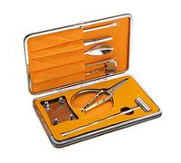Aramox Conjunto de Herramientas de Garra de Mariscos de Acero Inoxidable de 8 Piezas, Herramienta de Cangrejo Fácil de Usar con Perforaciones y Recogidas Eficientes para la Langosta, Ostras,