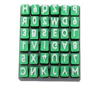 Aramox Conjunto de Sellos de Arcilla con Alfabeto y Números con Caja de Almacenamiento, 36 Piezas, para Decoración de Cerámica y alfarería.