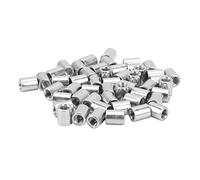 Aramox Conjunto de Tuercas de Conexión de Circuito de Acero sin Redondeo - 50pcs M5 X 0.8 8 L10 Mm Kit de Tuerca de Conexión de Rosca Hembra - Acoplamiento a Prueba de óxido para la Reparación de la