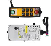 Aramox Control Remoto de Grúa, Controlador de Polipasto 800MHz DC24V, Aceite de Caída y Control Remoto Industrial de Doble Manija para Transportador de Grúa Minería de Carbón (plástico)