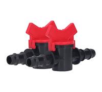 Aramox Controlador de Parada de Agua, Regulador de Válvula de Control ABS de 10 Mm, Válvula de Seguridad de Respaldo de 2 Piezas, Accesorio de Cierre para Estanque de Peces, Jardín, Control de Flujo