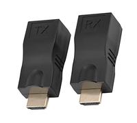 Aramox Convertidor a RJ45, Extensor Plug-and-Play con Resolución 1080P, Transmisión de hasta 30M para Cine en Casa y Juegos