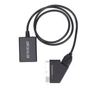 Aramox Convertidor SCART, Adaptador de y Vídeo Bidireccional con NTSC PAL, Conecte HDTV a Pantallas Clásicas, Fácil Plug and Play para Consolas de Juegos