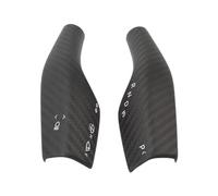 Aramox Cubierta de Palanca de Cambios para Volante, Decoración de Palanca de Cambios de Fibra de Carbono Real con Ajuste 1:1 para Modelo 3 Y 2017-2023 (Sarga 3K mate)