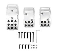 Aramox Cubierta de Pedal de Coche Manual, 3 Piezas R3000 Juego de Cubierta de Pedal de aleaci¨®n de Aluminio Universal para Embrague de Freno Accelerat Antideslizante