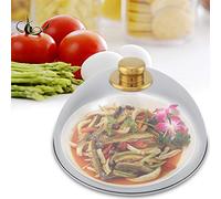 Aramox Cubierta Redonda para Hilvanar, Tapa de Cocina de Acero Inoxidable, Ergonómico, Borde Engrosado para Presentación de Alimentos, Ideal para Restaurantes y Chefs Caseros (10 pulgadas)