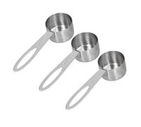 Aramox Cuchara Medidora Cucharada Medidora de Acero Inoxidable 30 Ml 3 Piezas Diseño Apilable de una Sola Cara Colgante de Superficie Lisa para café Leche en Polvo Hornear Uso en la Cocina