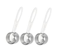 Aramox Cuchara Medidora Cucharada Medidora de Acero Inoxidable 30 Ml 3 Piezas Diseño Apilable de una Sola Cara con Colgante para café Leche en Polvo Hornear Cocinar Uso en la Cocina