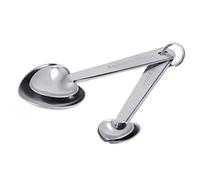 Aramox Cucharas Medidoras en Forma de Corazón Juego de Cucharas Medidoras de Acero Inoxidable 4 Tamaños Superficie Lisa Agujero para Colgar Fácil de Limpiar para Hornear Cocinar Condimento de café